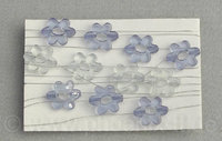 Blütengirlande, Acryl+Draht x 22, blau/blau