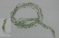 Acrylstrang, m/BLättchen, 6 x 100 cm, klar-grün