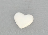 Herzhänger, Porzellan, D=5 cm, weiß