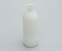 Flasche, Glas, D7/H20 cm, weiß-matt