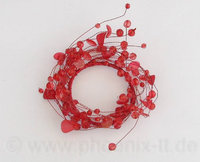 Perlen/Dekokranz, Acryl, D=10 cm, rot