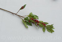 Ilexzweig m/Blättern, L= 73 cm, grün-rot